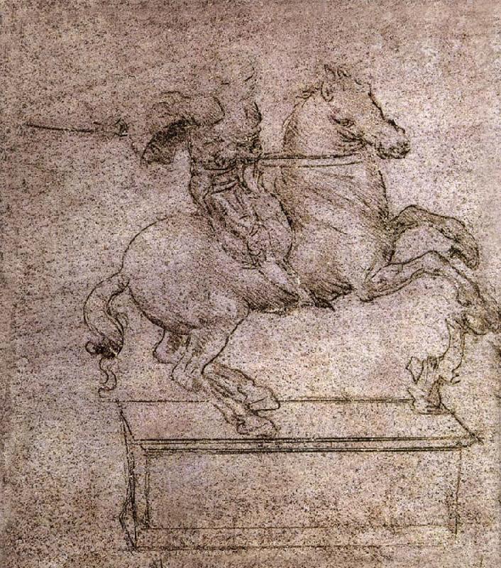 LEONARDO da Vinci Study fur the Sforza-Reiterstandbild oil painting picture